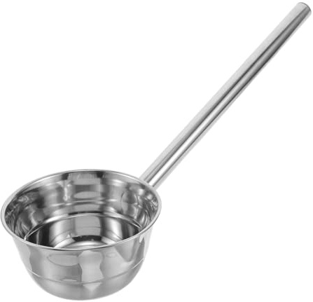 Mobestech Küchenschöpfkelle Aus Mit Langem Griff Wasserschöpfer Für Haushalt Und Küche Tiefe Schaufel Zum Servieren Und Eindicken Von Soße Und Suppe