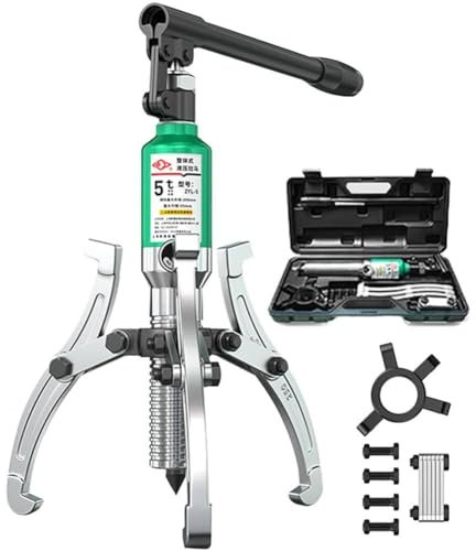 Estrattore idraulico per mozzi e cuscinetti da 5T/10T/20 tonnellate, kit di estrazione per ingranaggi a 2 o 3 griffe, corsa dell'asse: 50 mm, strumento di rimozione del mozzo del cuscinetto della ru