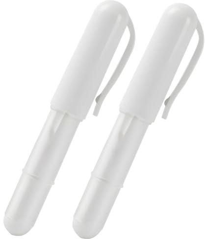 Pennarelli a gesso da cucito, confezione da 2 matite bianche ricaricabili, design ergonomico per la marcatura dei tessuti, facile applicazione e rimozione, ideale per sartoria e artigianato