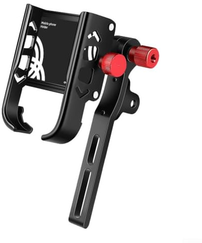 Lecreatekit Soporte de teléfono para bicicleta, aleación de aluminio, soporte para teléfono móvil, agujero reservado y puerto de carga sin botones de bloqueo (tipo B)