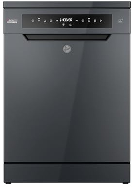 Hoover H-DISH 700 HF 4A4S3PSA-80 Free Standing Full Size Dishwasher, 14 Place Settings, Graphite, A Rated