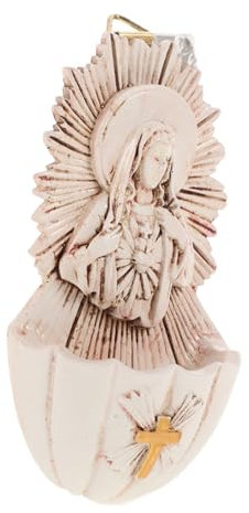 Ipetboom Fontana Sacra Resina per Decorazione Muro Fontana Santa per Ingressi per Comunione e Cresima