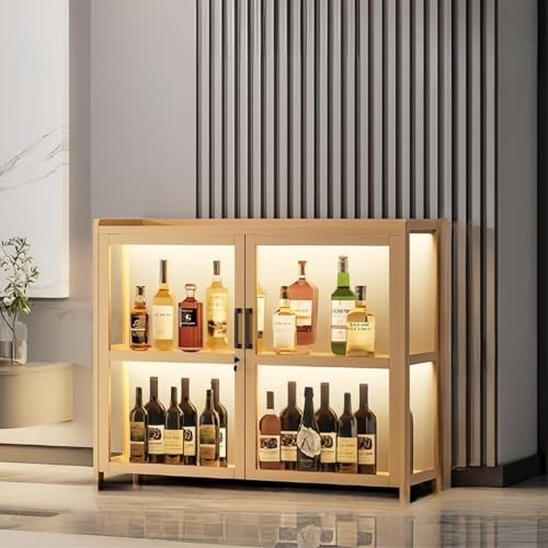 Hynbdes Vitrine à Alcool en Acrylique, Meuble de Rangement pour Bouteilles d'alcool, Armoire à vin de Rangement,étagères de Rangement pour la Cuisine, Le Bar et la Cave.