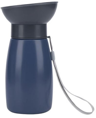 Kustimantu Botella de agua portátil para perro, botella de agua de 600 ml para paseo con perro | Dispensador antifugas, contenedor de bebida para mascotas para caminar, parque, coche, carreras, viajes