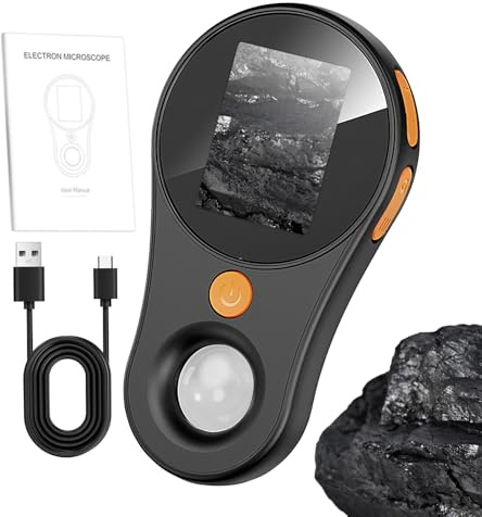 Qkbuza Handheld Digital Microscope 500X Microscope For Kids With 2.0'' Screen Portable Magnifying With 8 LED Lights Glass Educational Science Toy For Children Ages 4-12