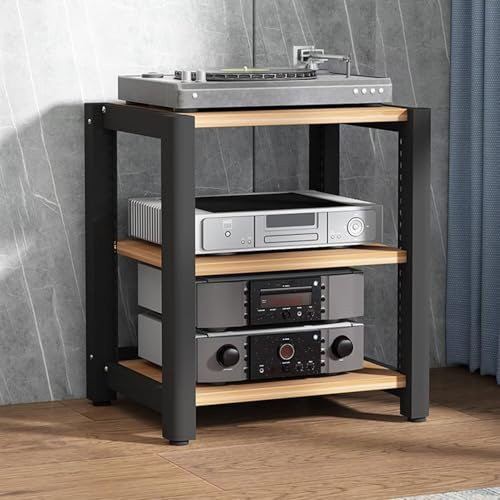 HiFi Audio Rack Media Stand for Turntables & Amplifiers TV Entertainment Center Vinyl Record Storage Stereo Receiver Shelving Unit Modern Audio Furniture