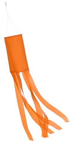 M METERXITY 1-Pack Windsock Flag 39.4in/100cm, Colorful Wind Socks, Orange | for Garden, Yard, Patio, Home Decor, Spring Summer Fall Winter Outdoor Hanging Decoration