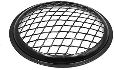 Sourcingmap 14 cm de diamètre en métal Noir de Moto Phare en Maille Filet Protecteur Grill Coque