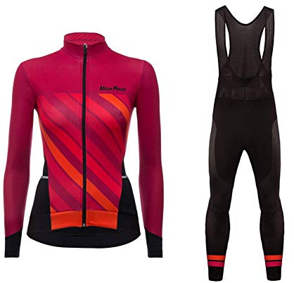 UGLY FROG Frühling Langarm Radtrikot Set Frühling Thermische Fahrradbekleidung 3D Gepolsterte Hosen BMC