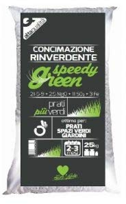 Vialca Speedy Green kg.25 CONCIME per LA Crescita E Il RINVERDIMENTO del Prato Giardino