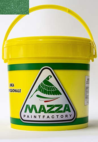 MAZZA Pittura Decorativa Per Interni Brillantinata Glitterata Lt 5 Diamante Colorificio Vernice Brillantini Glitter Muro Idropittura Murale Colorata (Verde Acqua Scuro Dm5024)