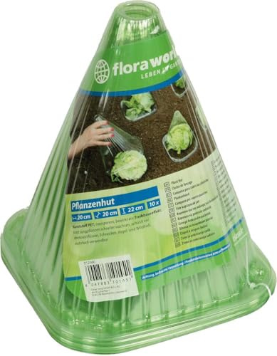 Floraworld Pflanzenhut 10er Set Kunststoff, grün