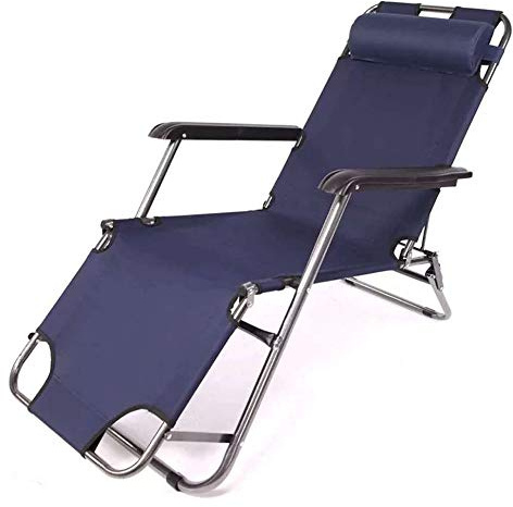 FUFU Deckchairs Liegestuhl, Strandkorb Einzelne Klappbare Marching Nap Bett Begleitendes Mittagsbett Multifunktionaler Einfacher Liegesessel 178 * 47 * 22cm Klappbar (Color : Black)