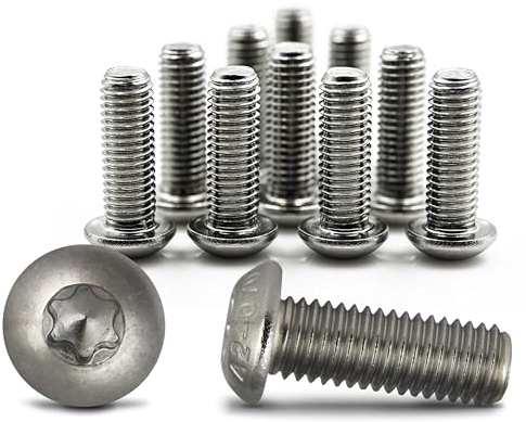 PROTECH 5 Stück Linsenkopfschrauben M5x12 Edelstahl V2A A2 Torx-Antrieb TX Innensechsrund ISO7380 Vollgewinde Flachkopfschrauben Rostfreie Schraube