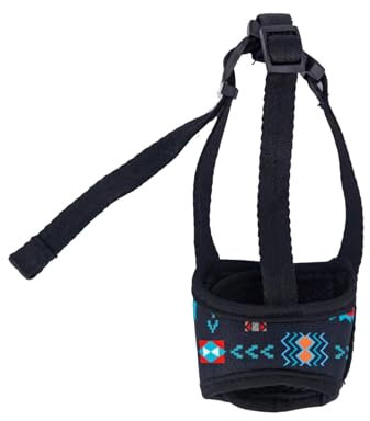 KANGYEBAIHUODIAN Maulkorb for Hunde, reflektierend, Mundschutz aus weichem Nylon, passend for die Abdeckung, mit Band, atmungsaktives Netz, Verstellbarer Ring, Maulkorb for Windhunde (Color : Black 3