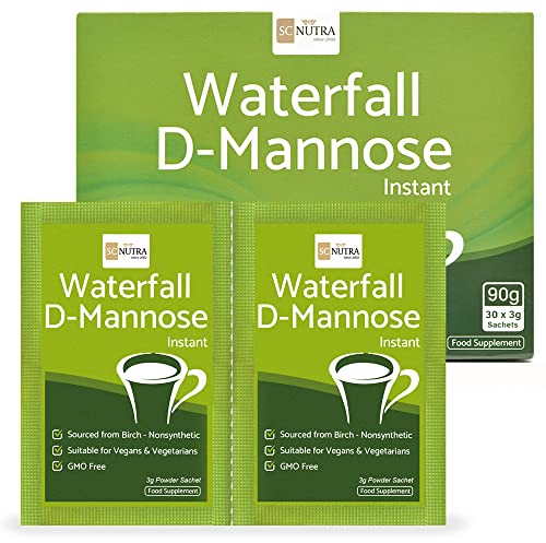 Waterfall D-Mannose Powder Sachets (30 x 3g Sachets) XL Pack - D-Mannose sourced from Birch - Monthly Supply for Prevention - SC Nutra (Sweet Cures)