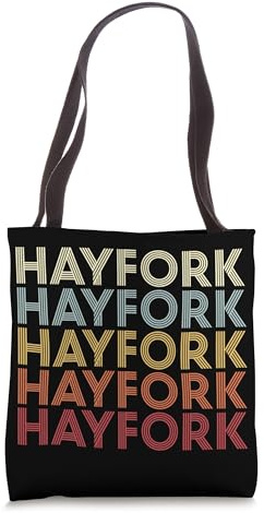 Hayfork California Hayfork CA Retro Vintage Text Tote Bag