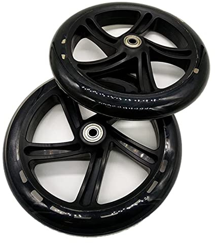 AIDIRui 2 Stück Scooter Rad 200mm PU Material Radstärke 30mm ABEC-7, Transparent Schwarz