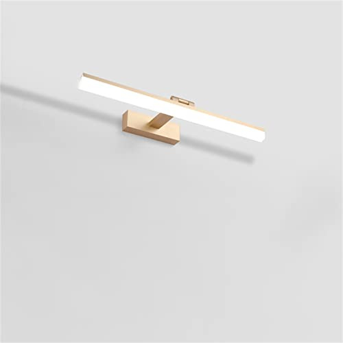 Luz de tocador LED, iluminación de tocador con espejo montado en la pared, accesorios de luces de pared ajustables de oro cepillado para armario de baño,Cool white,9W 40CM