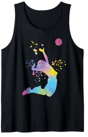 Volleyballspieler Colorsplash Mädchen Kinder Beach Volleyball Tank Top