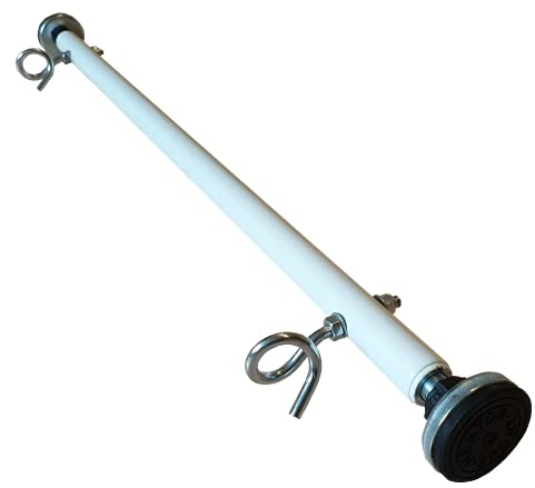 Create for you - Klimmzugstange - für Türrahmen - mit Haken für Kinderschaukel - Montage ohne Bohren - Reckstange aus Metall - Pull Up Bar - Training-, Fitnessgeräte für Zuhause - Weiß - 80 cm