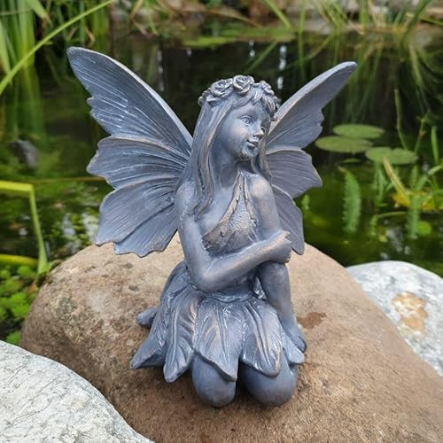 Flower Fairy A Staty Brons Finish | Nymph Inomhus + Trädgård Dekoration Ornament