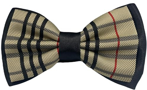 ZEYMINER Fliege für Herren, formelle Smoking-Anzug-Fliege, klassischer Stil für Hochzeiten, Kinder, Babys, Jungen, verstellbare Fliege, Burberry, M