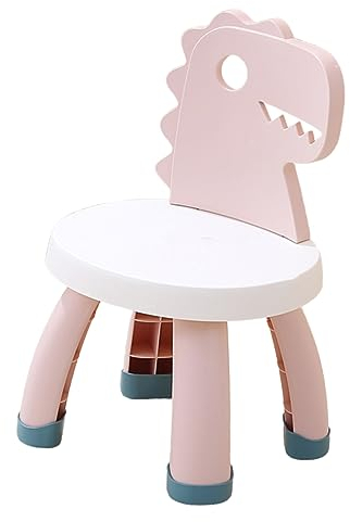 OUNONA Kinderstuhl Mit Rückenlehne Cartoon Dinosaurier Design Leichter Kindersitz Aus Pp PVC rutschfest Und Stoßfest Ergonomisch Geformt Für Bessere Sitzhaltung Geeignet Für Zuhause Kinde