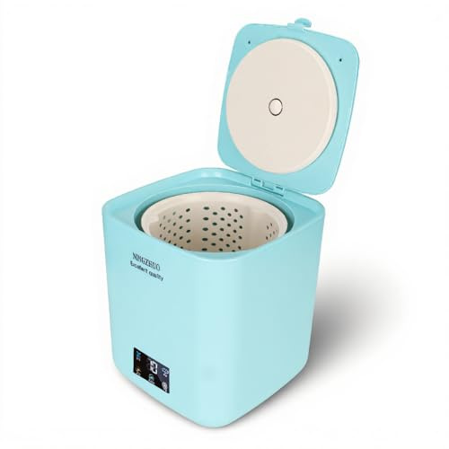 7 Liter Mini Waschmaschine mit LCD Touchscreen, kleine, tragbare Schleuderwaschmaschine für Unterwäsche und Socken