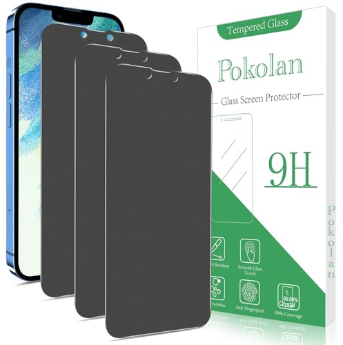 Pokolan 3 Stück Matte Sichtschutz für iPhone 13 Pro Max 14 Plus folie | Matt Anti Spy Glas Folie, Blendschutz, Blasenfreie, Anti Kratzen, Anti Fingerabdruck, Ultra Klar Displayschutzfolie