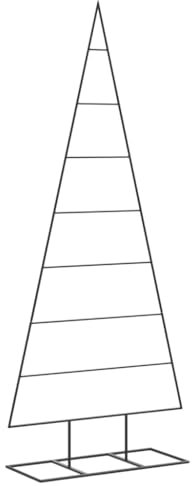 vidaXL Arbre de Noël en Métal Noir 150 cm - Support et Décoration de Sapin