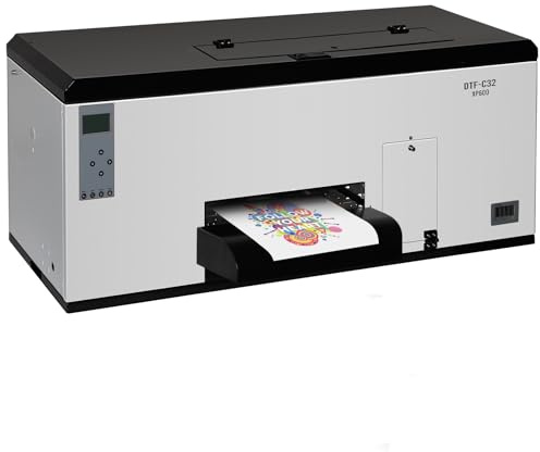 Furvveerr A3 DTF Drucker mit XP600 Druckkopf,Textil Drucker,T-Shirt Druckmaschine,DTF Transfer Drucker,C32 DTF Drucker,Doppelkopf Heißprägen DTF Drucker