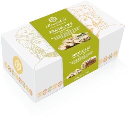 BRONTE DOLCI DOLCI DI SICILIA - BRONCAKE FARCITO al PISTACCHIO - Bauletto lievitato con impasto Panettoni -Prodotto Made in Italy e Sicilia - Astuccio da 400 gr –