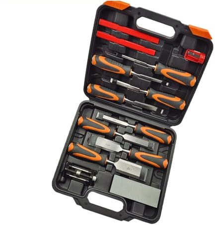 LZM-DIEWLEI Wood Chisel Set 8 Pieces Woodworking Chisels 6mm-38mm Firmer Chisel Set Woodworking Hand Tools Mortise Chisel Set