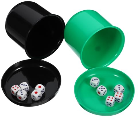 MUSISALY Würfelspielset 5 Stück Mit Ergonomischem Würfelbecher Und 25 Würfeln Für Backgammon Und Bar Spiele
