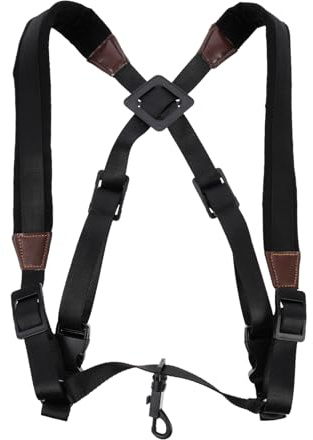 Kisangel Saxophongurt Nylon Verstellbar mit Brustgurt Komfortabler Saxophon Schultergurt für Erwachsene und Kinder Robustes Saxophonzubehör für Musikinstrumente