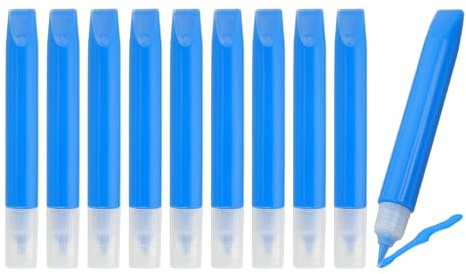 PATIKIL 10 Pack Suncatcher Paint Pens, Blue Sun Catcher Paint Pens 10ML Each Stained Glass Window Art Kit for Painting Glass Pigment Crafts