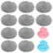 Rynvarl 10 Piezas esponjas metálicas de Acero Inoxidable con 2 Asas – Bolas de Alambre Reutilizables para Limpieza de ollas, sartenes, Cocina y encimeras