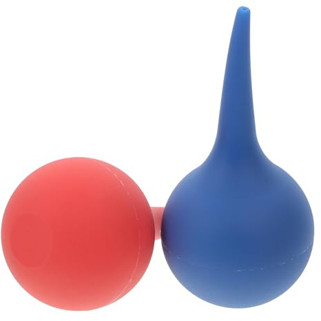 HOMOCONO 2 Stück Ohrreinigungsspritze 75 Ml Weicher Silikon Ohrball mit Saugsystem zur Sicheren Ohrenschmalzentfernung und Sanften Ohrspülung für Angenehme Reinigung