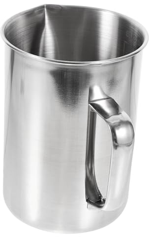 VICASKY Bicchiere dosatore da laboratorio in acciaio inox con bilancia facile da leggere per misurazioni accurate per case, ristoranti e farmacie
