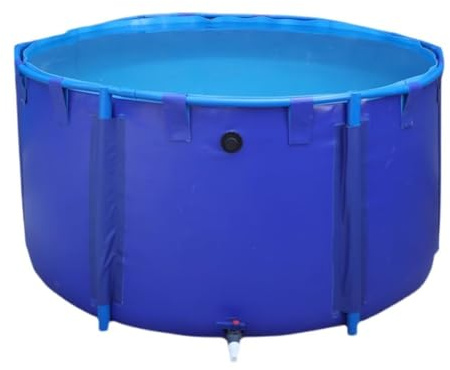 Piscina fuori terra rotonda in tela con rivestimento flessibile in PVC e telaio, ideale per acquario, facile da installare, piscina per battesimo (1,5 x 0,6 m)