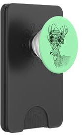 Música Retro Vintage de los 80 y 90, Ciervo con Boombox PopSockets PopWallet para MagSafe