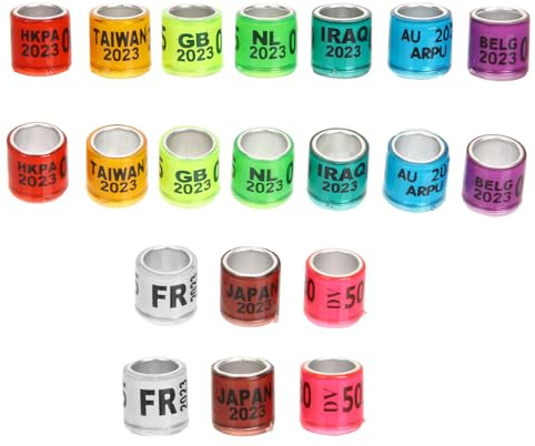 DIYEAH 100 pièces Anneaux pour Pigeons Bagues Identification Multicolores Légers et Durables pour Élevage et Course Couleur Aléatoire Couleur Aléatoire