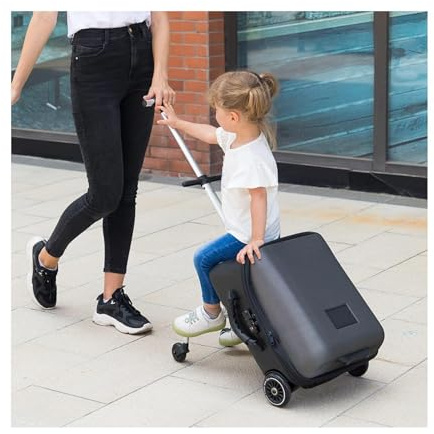Slitstark resväska Expanderbar Bagage Barnstol Design 20 tums Reseväska Barnbagage Åkande resväska Trolleyväska