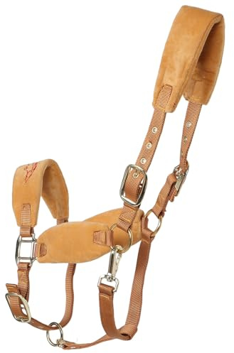 Alipis Cabestro para Caballo Grande Ajustable en Color Amarillo Cuerda de Ternera Acolchada Equipo Ecuestre para Entrenamiento y Uso en Establos Ranchos y Senderos