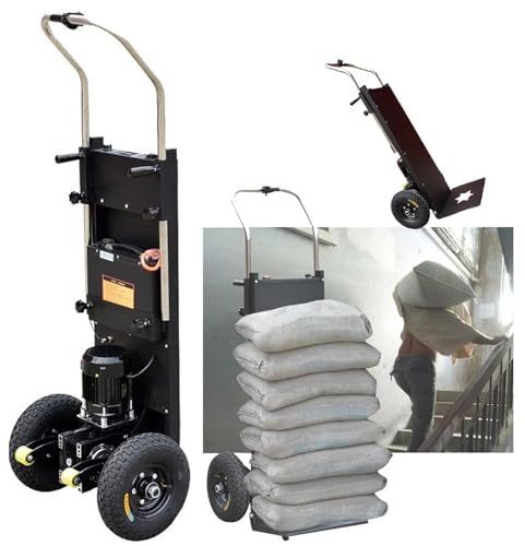 1200 W elektrischer Sackkarre mit Teleskopgriff, arbeitssparender Treppensteiger-Sackkarre, abnehmbare 48 V/36 Ah-Batterie, robuster Treppensteiger, für Möbel, Logistik, Lager,A