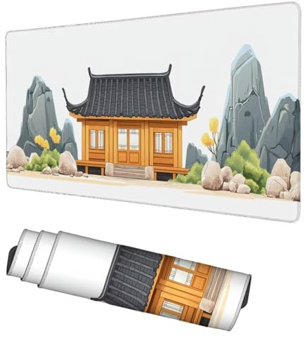 Alfombrilla Ratón Blanca Mouse Pad 1000x400x3mm Alfombrilla Gaming casa Desk Mat, Protector Escritorio, Accesorios Gaming, Mejora Precisión y Velocidad, para PC Gamer, Portátil, Oficina, f-5