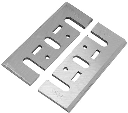 Sorandy 2 Cuchillas Cepilladoras HSS Reafilables, Cuchillas de Repuesto de Acero de Alta Velocidad de 82 Mm con Larga Vida útil, para Cepilladoras de Mano KP0810 DW6655 DW680 1594 PA1205 N1900B