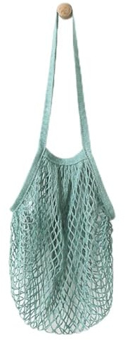 Wiederverwendbare Einkaufstasche von Metyou, aus Netzstoff, Organizer, Einkaufen, Tasche für Obst, Aufbewahrung, Shopper grün