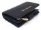 Michael Kors Jet Set Travel Saffiano Leder Bifold Zip Coin Wallet, Schwarzes Saffiano, medium, Faltbare Brieftasche